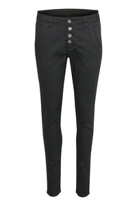 Cream Baiily Twill Pant- Pitch Black